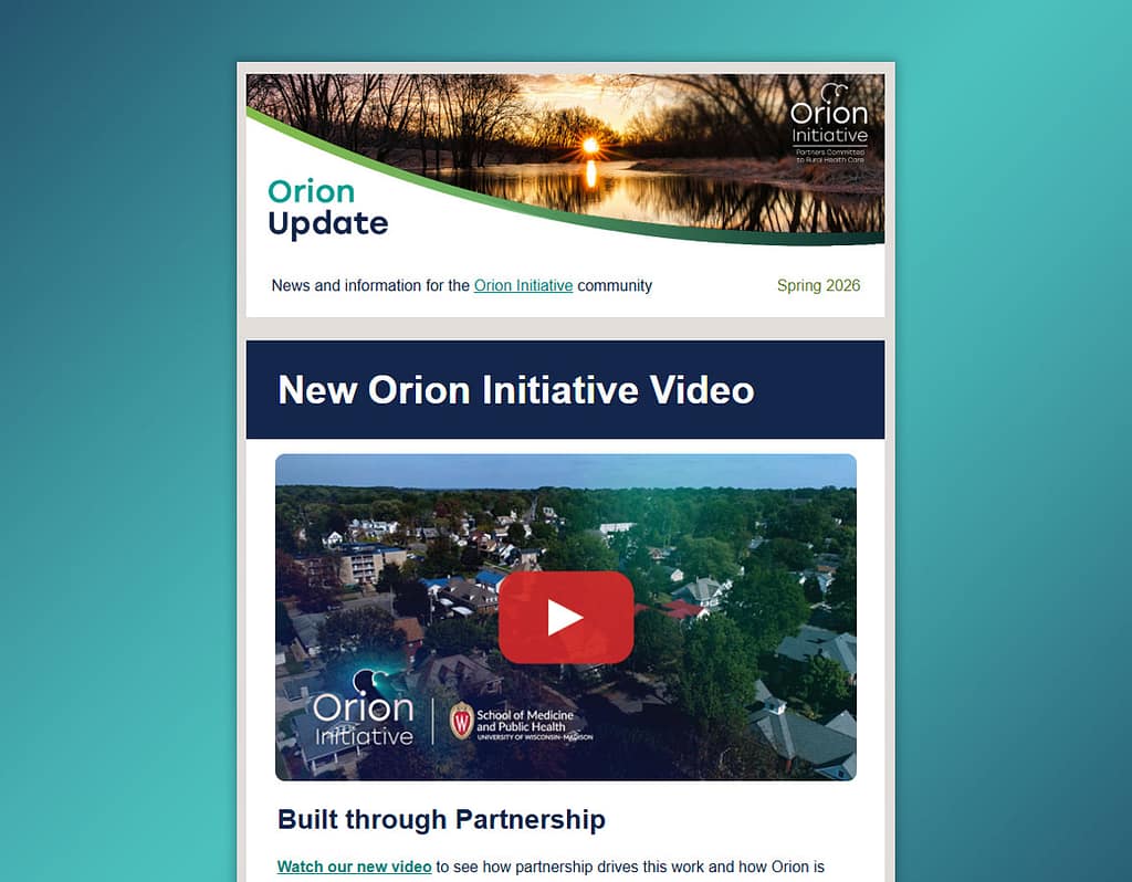Spring 2026 Orion Update email newsletter screenshot
